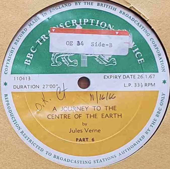 110412 A journey to the centre of the Earth - Parts 5 & 6 Jules Verne from the BBC records and Tapes library Label